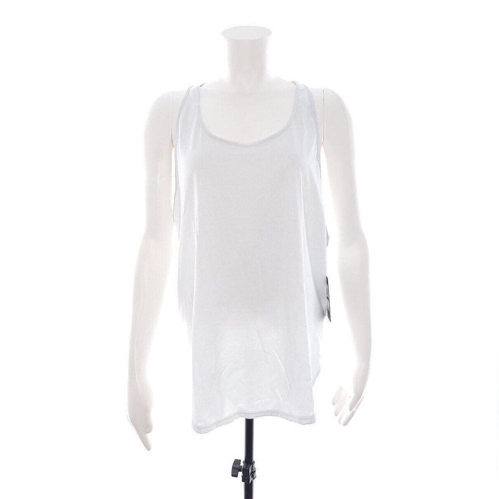 Under Armour Loose Fit Womens Solid White Twist Back Tank Top Size XXL